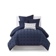 thumbnail image 1 of Gracie Mills Mikel Chenille Dot Cotton Jacquard Comforter Set with Euro Shams and Throw Pillows - GRACE-9444, 1 of 5