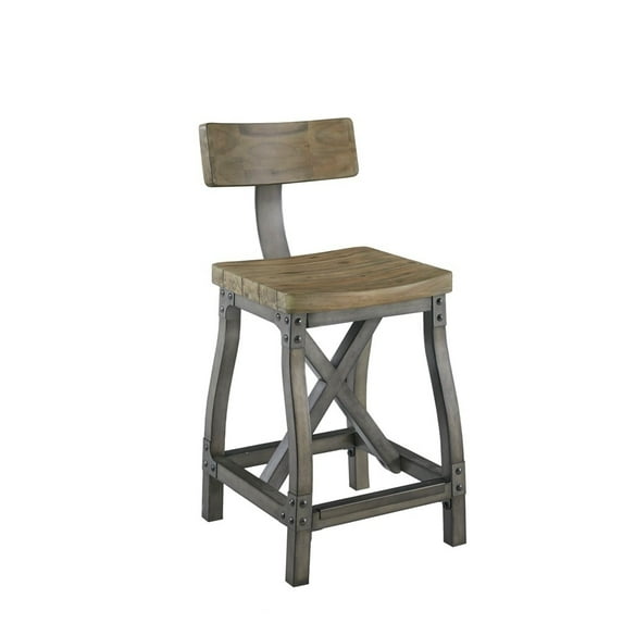 Gracie Mills Milton Sleek Comfort Counter Stool with Back Support - GRACE-5266