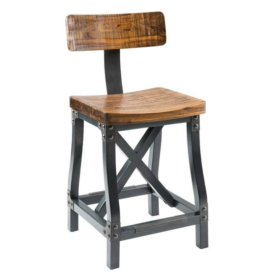 Gracie Mills Milton Sleek Comfort Counter Stool with Back Support - GRACE-5266