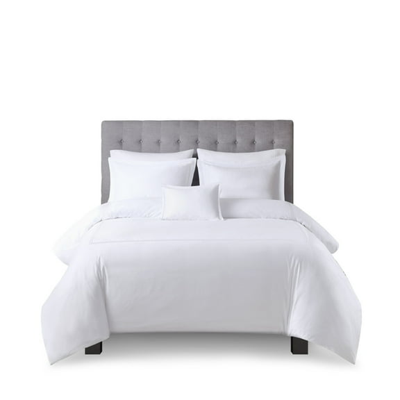 Gracie Mills Mooney 500 Thread Count Embroidered Cotton Sateen Duvet Cover Set - GRACE-15349