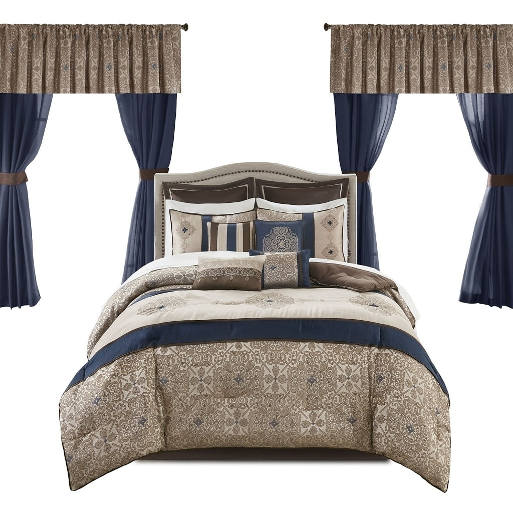 California King Red Microfiber 24-Piece Bedroom Set