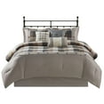 thumbnail image 1 of Gracie Mills Nanette 7-Piece Bufallo Plaid Printed Herringbone Comforter Set - GRACE-9319, 1 of 5