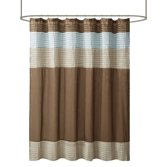 Gracie Mills Nixon Faux Silky Lightweight Shower Curtain - GRACE-3783