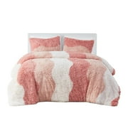 Gracie Mills Ombre Wave Shaggy Faux faux Comforter Set - GRACE-15341