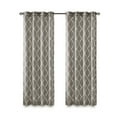 thumbnail image 1 of Gracie Mills Ondine Scroll Geometric Fretwork Grommet Window Curtain Panel - GRACE-160, 1 of 3