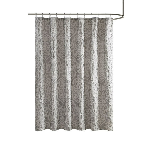Gracie Mills Pineda Damask Jacquard Shower Curtain - GRACE-13150