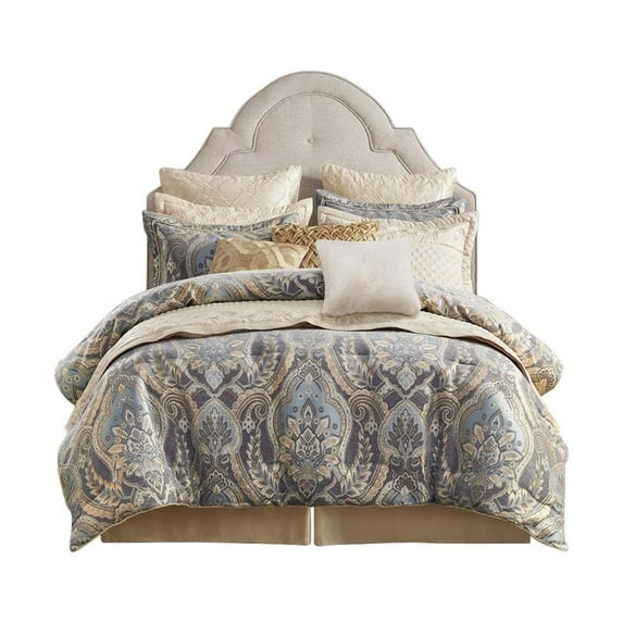 Gracie Mills Poole 4-Piece Vintage Chenille Jaquard Comforter Set - GRACE-15513