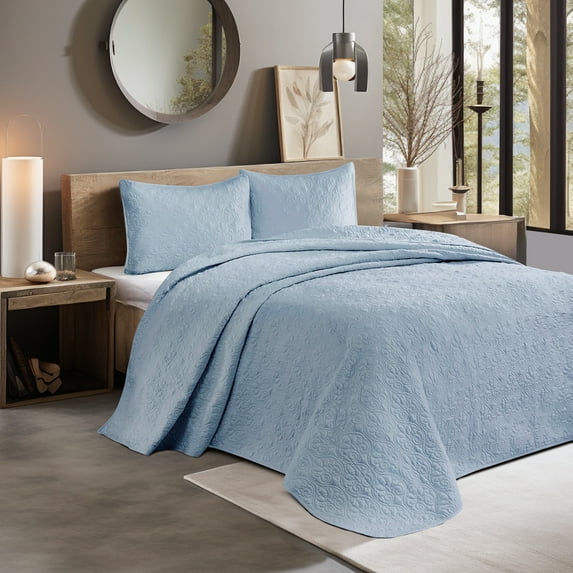 Gracie Mills Sandy Reversible Bedspread Set with Classic Stitch Pattern - GRACE-85