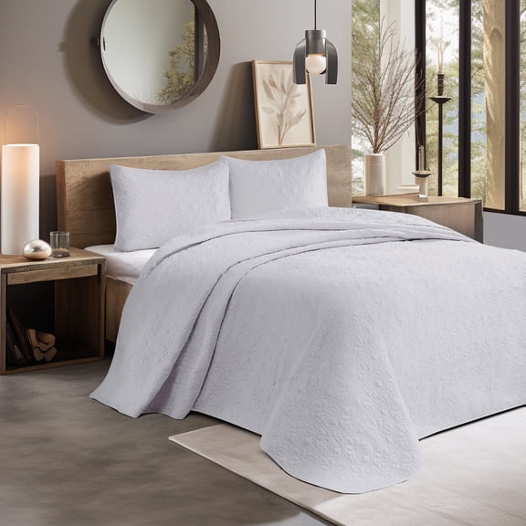Gracie Mills Sandy Reversible Bedspread Set with Classic Stitch Pattern - GRACE-85