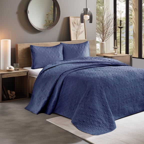 Gracie Mills Sandy Reversible Bedspread Set with Classic Stitch Pattern - GRACE-85
