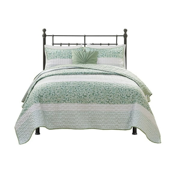 Gracie Mills Seersucker Comforter Set Coastal Breeze 5-Piece with Pillows GRACE-15440