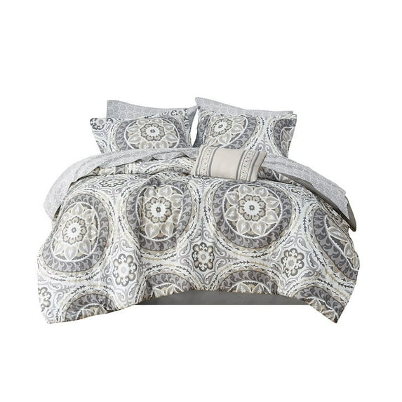 Gracie Mills Shaffer Globally Inspired 9-Piece Comforter Set with Cotton Bed Sheets - GRACE-5688