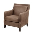 thumbnail image 1 of Gracie Mills Sharp Morocco Wood and Faux Leather Accent Chair - GRACE-9883, 1 of 4