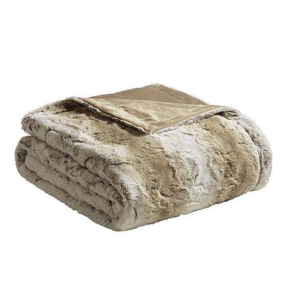 Gracie Mills Shawn Faux faux to Mink Oversized Throw 3649 Reversible Soft Blanket
