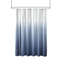 Gracie Mills Sid Modern Seersucker Ombre Printed Shower Curtain - GRACE-12814
