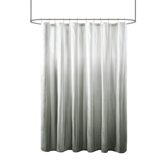 Gracie Mills Sid Modern Seersucker Ombre Printed Shower Curtain - GRACE-12814