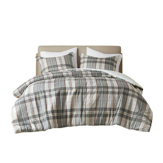 Gracie Mills Simone Plaid Duvet Set Twin Twin XL Vintage Comforter GRACE-15811