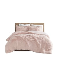Gracie Mills Susie Solid Shaggy Long faux Duvet Cover Set - GRACE-13593