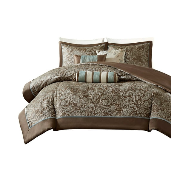 Gracie Mills Thornton 6-Piece Paisley Jacquard Duvet Cover Set - GRACE-3090