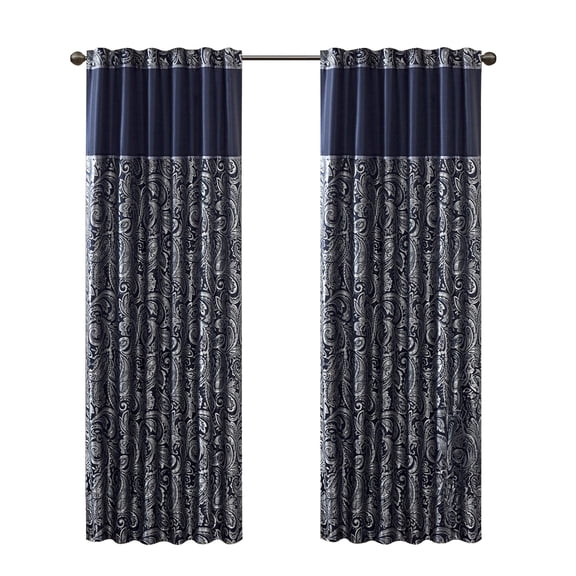 Gracie Mills Thornton Jacquard Curtain Panel Pair - GRACE-9157