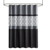 Gracie Mills Tyrell Embroidered Geometric Shower Curtain - GRACE-10801