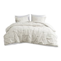 Gracie Mills Velez 3-Piece Modern Cotton Duvet Cover Set GRACE-5163 Embroidered
