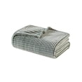 thumbnail image 1 of Gracie Mills Willow Plush Blanket Twin 100% Polyester Grid Design Multiple Colors, 1 of 4