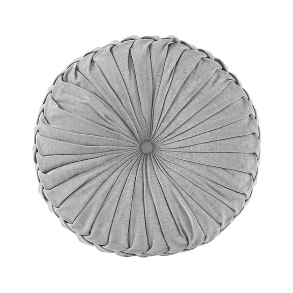 Gracie Mills Yvonne Plush Round Chenille Floor Pillow Cushion - GRACE-14277