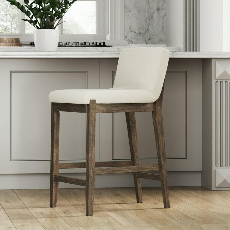 Gracie Modern Counter Height Bar Stool with Back, Counter Stool