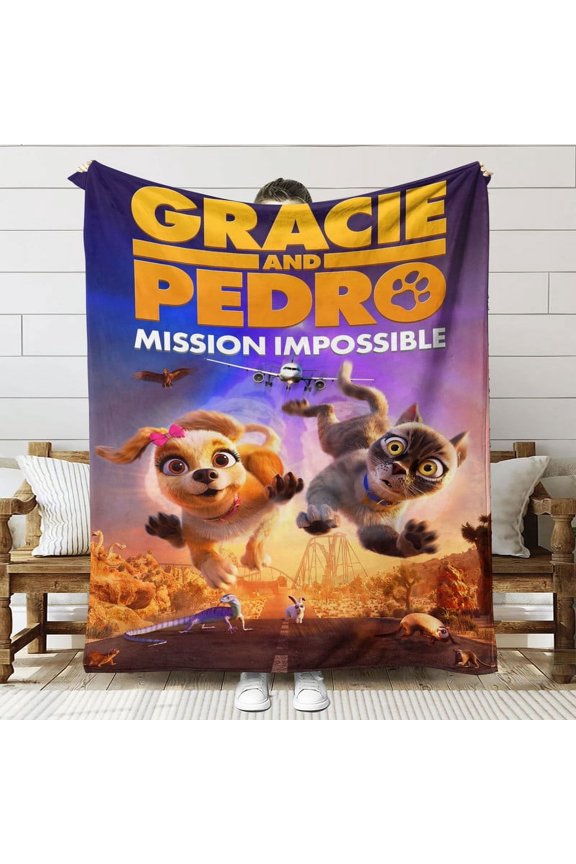 Gracie and Pedro Throw Blanket Gifts for Fans Lover Girls Boys Women Present Hoodie Him Bed 30"x40"