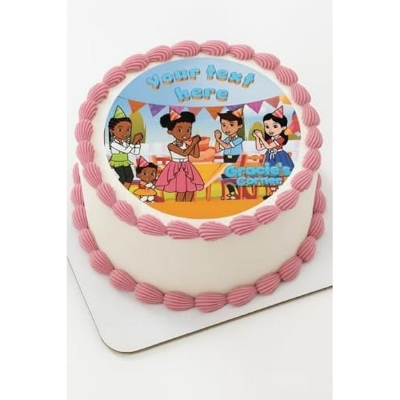 Gracie’s Corner Birthday Cake Topper – Featuring Gracie & Friends – Vibrant Party Decoration for Kids' Celebrations (Fits 1/4 Sheet cake or larger)