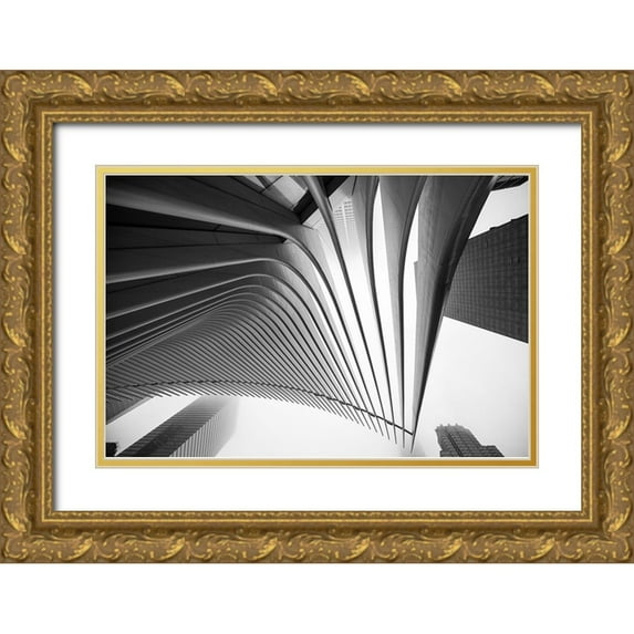 Graciet, Stephane 18x13 Gold Ornate Wood Framed with Double Matting Museum Art Print Titled - World Trade Center Architecture