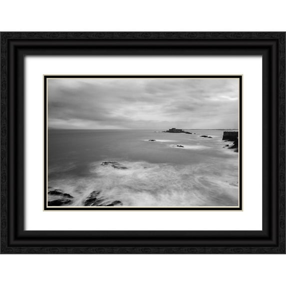 Graciet, Stephane 32x23 Black Ornate Wood Framed with Double Matting Museum Art Print Titled - Saint-Malo Bay
