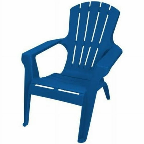 Gracious Living 100569 250 lbs Contoured Seating & Back, Fade-Resitant Resin Adirondack II Chair, Classic Blue
