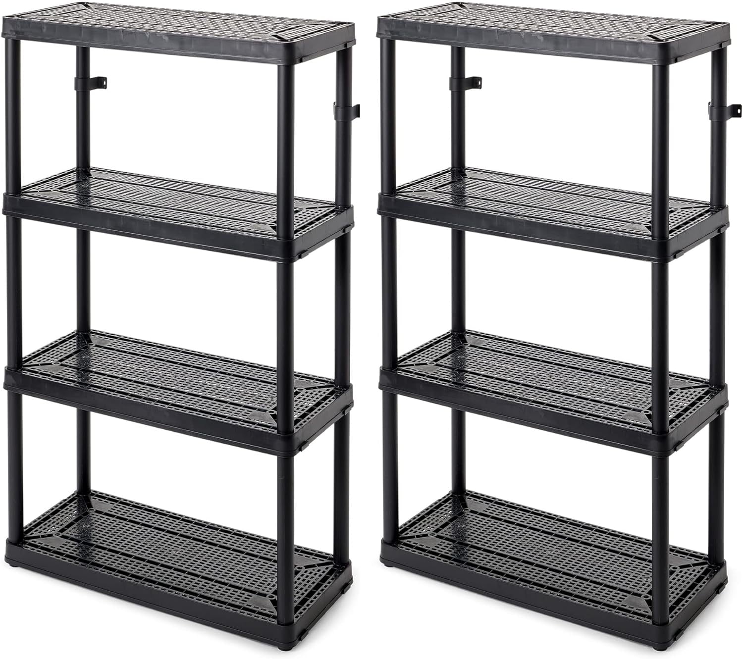 Gracious Living 2 Pack Storage Rack, 4 Shelf Fixed Height Medium Duty ...