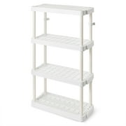 Gracious Living 4-Shelf Adjustable Medium-Duty Shelving Storage, White
