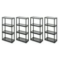 thumbnail image 1 of Gracious Living 4-Shelf Fixed-Height Light-Duty Solid Shelving Storage, Black, 1 of 9