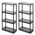 thumbnail image 1 of Gracious Living 4-Shelf Fixed-Height Light-Duty Solid Shelving Storage, Black, 1 of 9