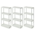 thumbnail image 1 of Gracious Living 4 Shelf Fixed Height Solid Storage Unit, 12"L x 24"W x 48"H, White, 3 Pack, 1 of 12