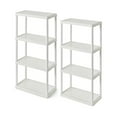 thumbnail image 1 of Gracious Living 4 Shelf Fixed Height Solid Storage Unit, 12"L x 24"W x 48"H, White, 2 Pack, 1 of 12