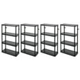 thumbnail image 1 of Gracious Living 4-Shelf Fixed-Height Medium-Duty Shelving Storage, Black, 1 of 10