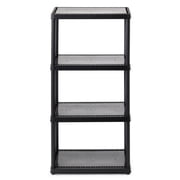 Gracious Living Fixed Height 4 Shelf Light Duty Black