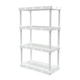 thumbnail image 1 of Gracious Living Knect-A-Shelf 4-Shelf Plastic Storage Shelves and Shelving Unit, White, 1 of 11