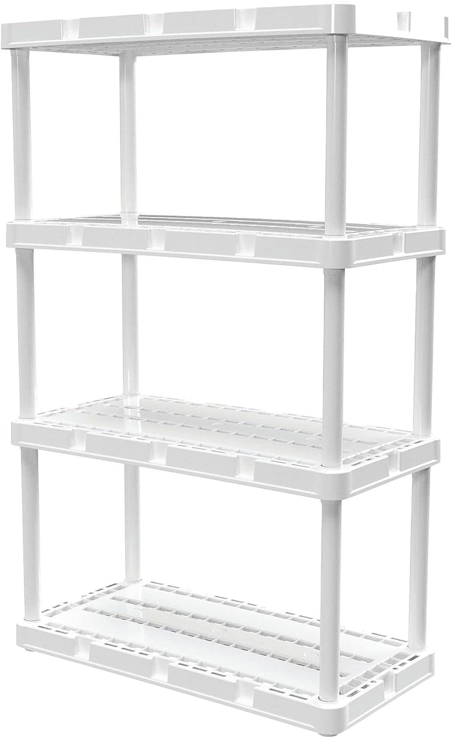 Gracious Living 4 Shelf Knect-A-Shelf Solid Light Duty Storage Unit 12 ...