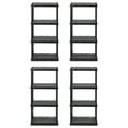 thumbnail image 1 of Gracious Living 4 Shelf Knect-A-Shelf Solid Light Duty Storage Unit 24 x 12 x 48", Black (4 Pack), 1 of 11
