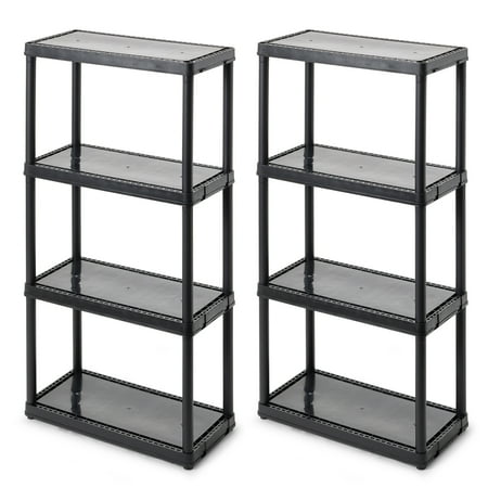 Gracious Living - 4 Shelf Tier Light Duty Indoor and Garage Shelf (2 Pack)