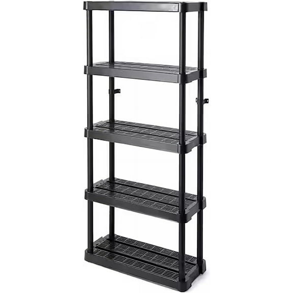 Gracious Living 5 Shelf 6' x 32" x 14" Adjustable Ventilated Medium Duty Shelving Unit Organizer System for Home