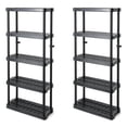 thumbnail image 1 of Gracious Living 5 Shelf Adjustable Ventilated Medium Duty Shelving Unit 14 x 32 x 72", Black (2 Pack), 1 of 9