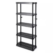 Gracious Living Adjustable Hight 5 Shelf Medium Duty Black