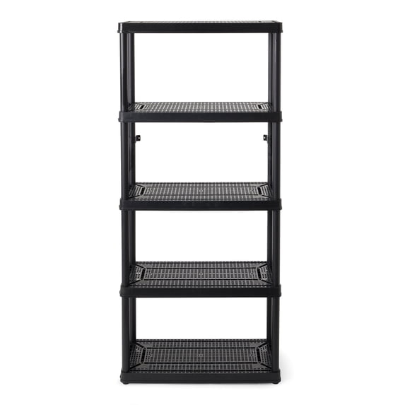 Gracious Living Fixed Height 5 Shelf Medium Duty Black